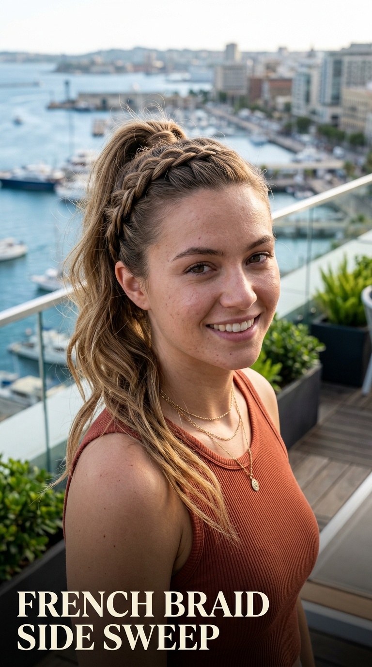 French Braid Side Sweep