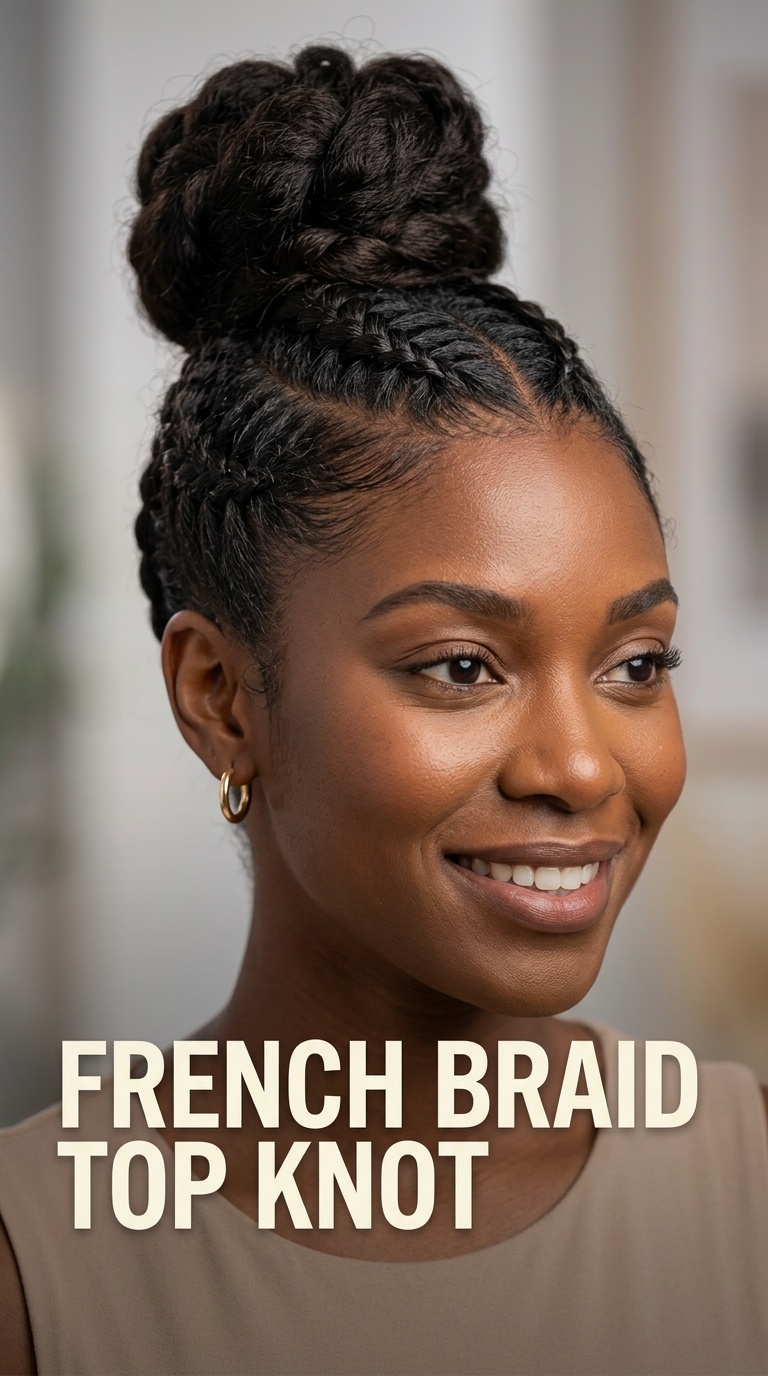 French Braid Top Knot