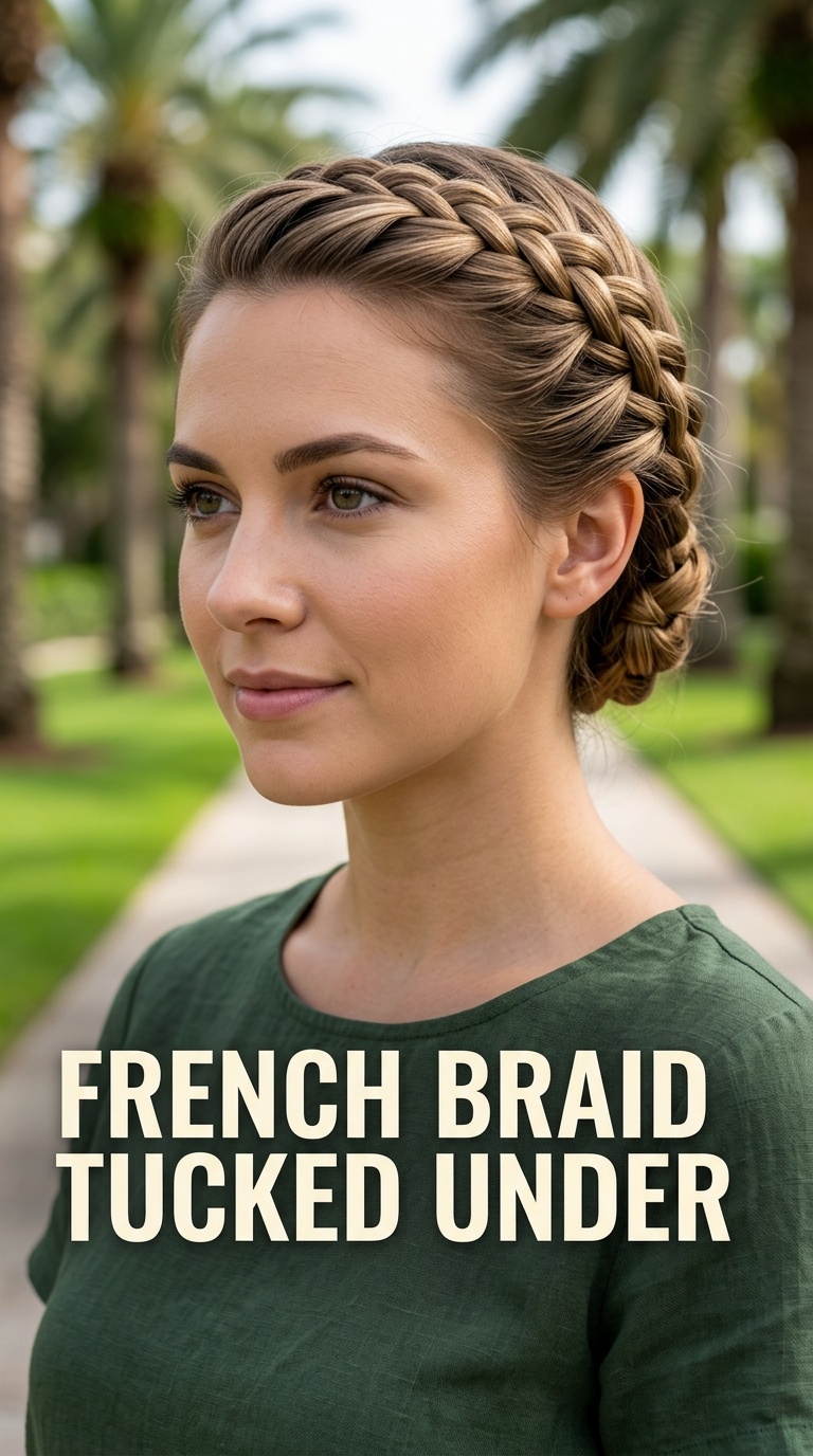French Braid Tucked Under