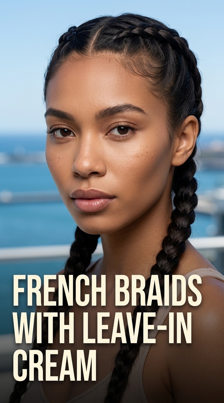 French Braids with Leave-in Cream