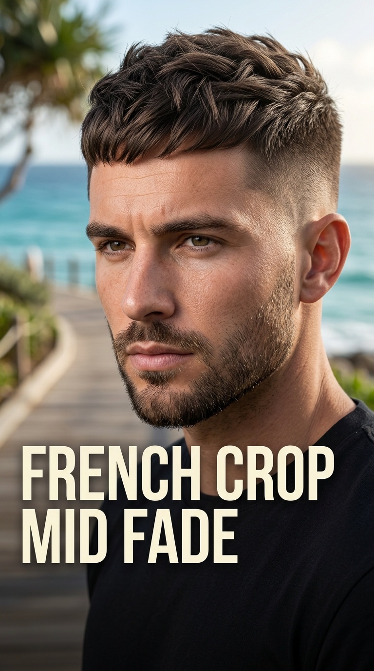 French Crop Mid Fade