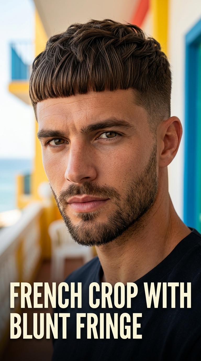 French Crop with Blunt Fringe