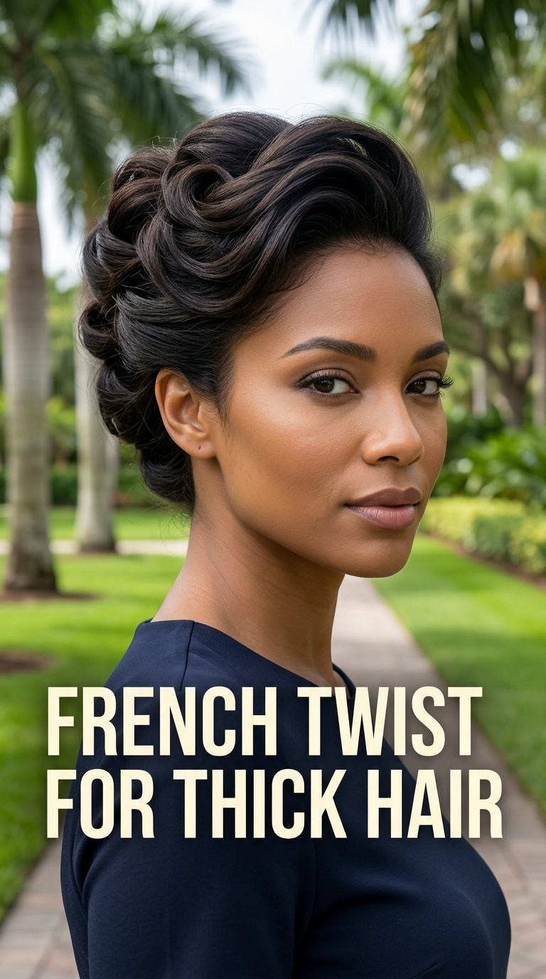French Twist for Thick Hair