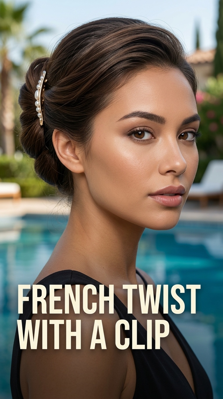 French Twist with a Clip