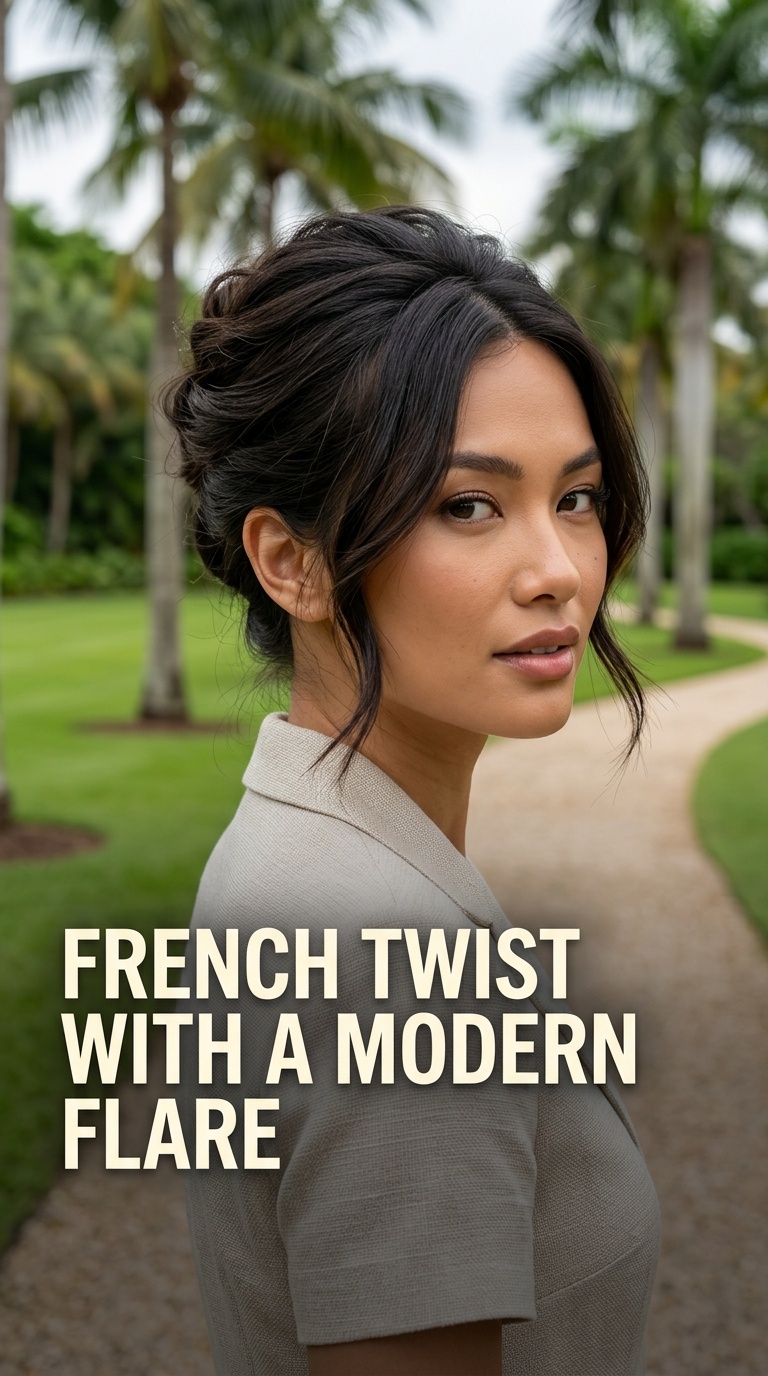 French Twist with a Modern Flare