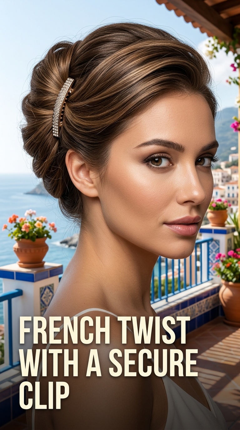 French Twist with a Secure Clip