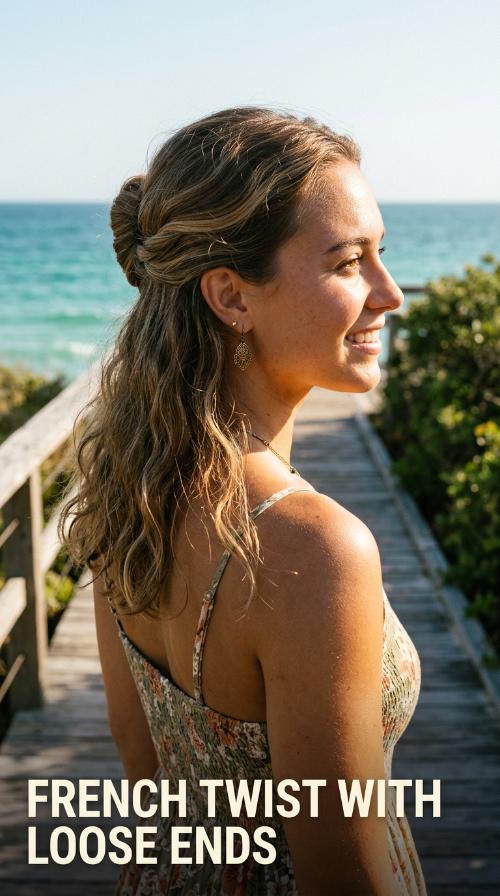 French Twist with Loose Ends
