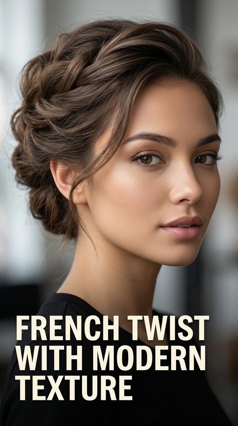 French Twist with Modern Texture