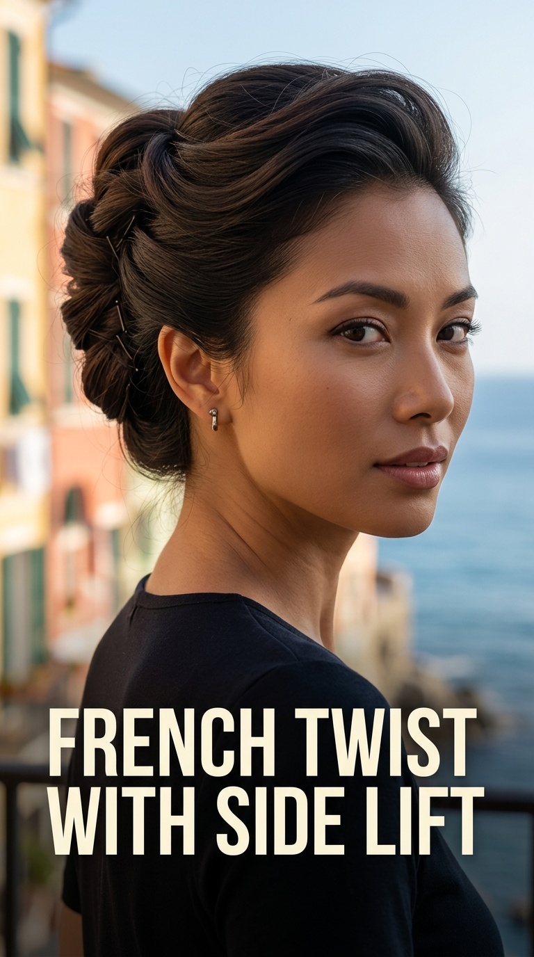 French Twist with Side Lift