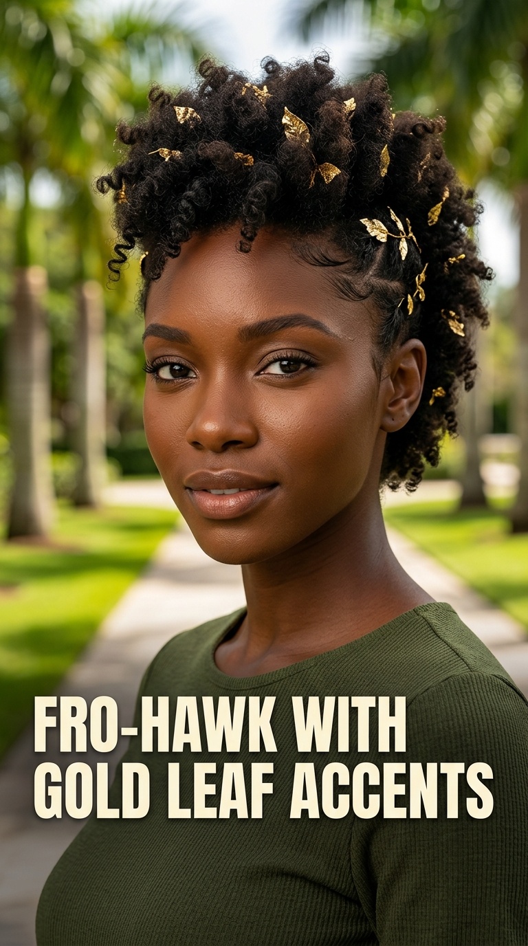 Fro-Hawk with Gold Leaf Accents