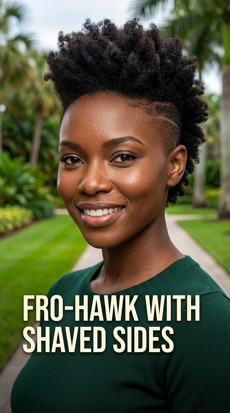Fro-Hawk with Shaved Sides