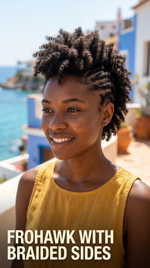 Frohawk with Braided Sides