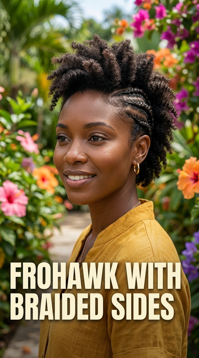 Frohawk with Braided Sides
