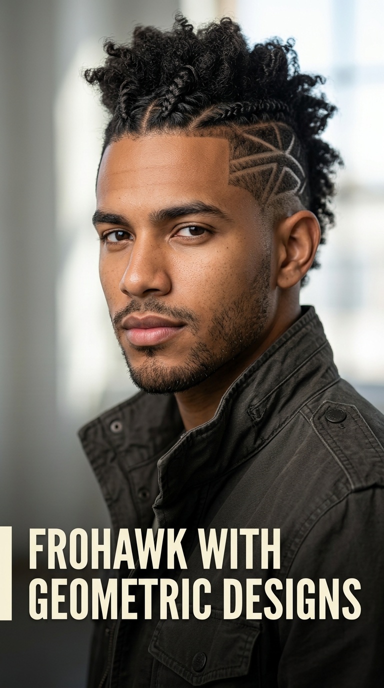 Frohawk with Geometric Designs