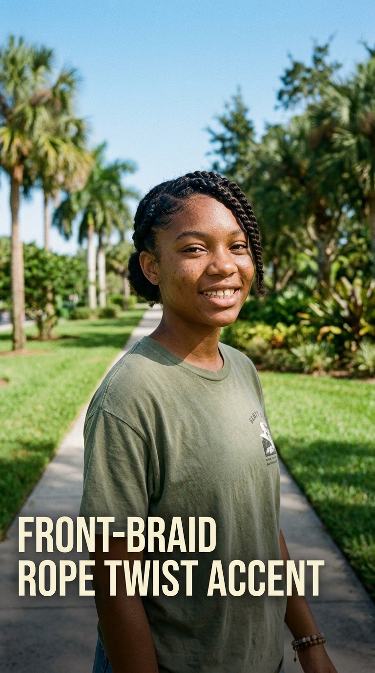 Front-Braid Rope Twist Accent