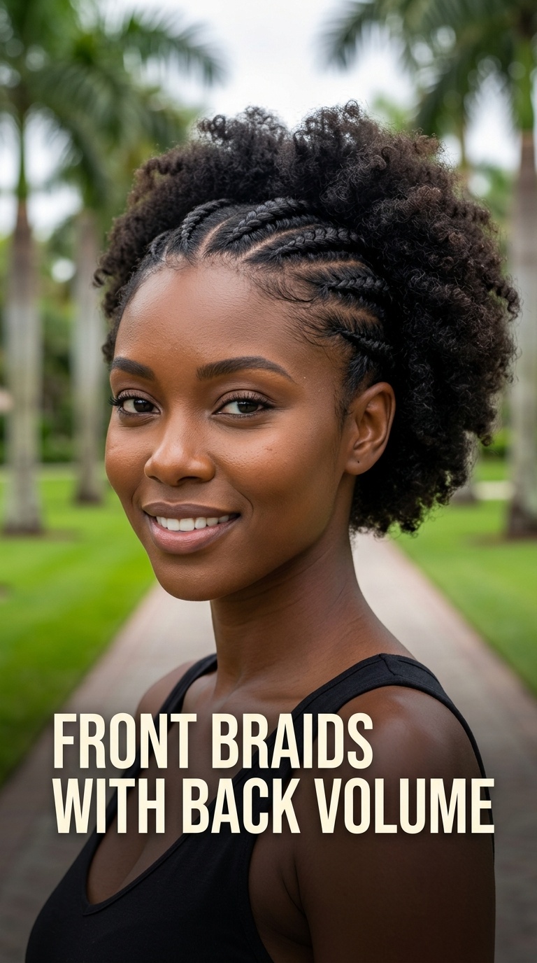 Front Braids with Back Volume