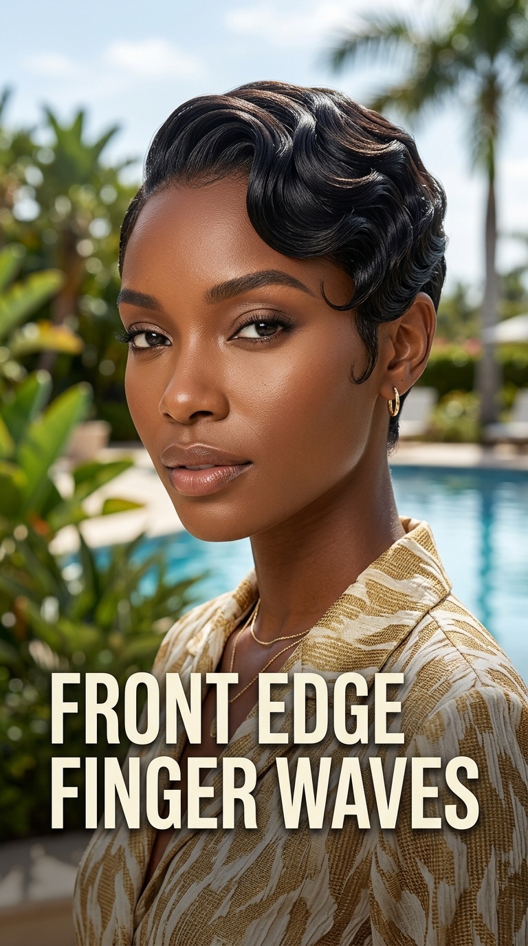 Front Edge Finger Waves