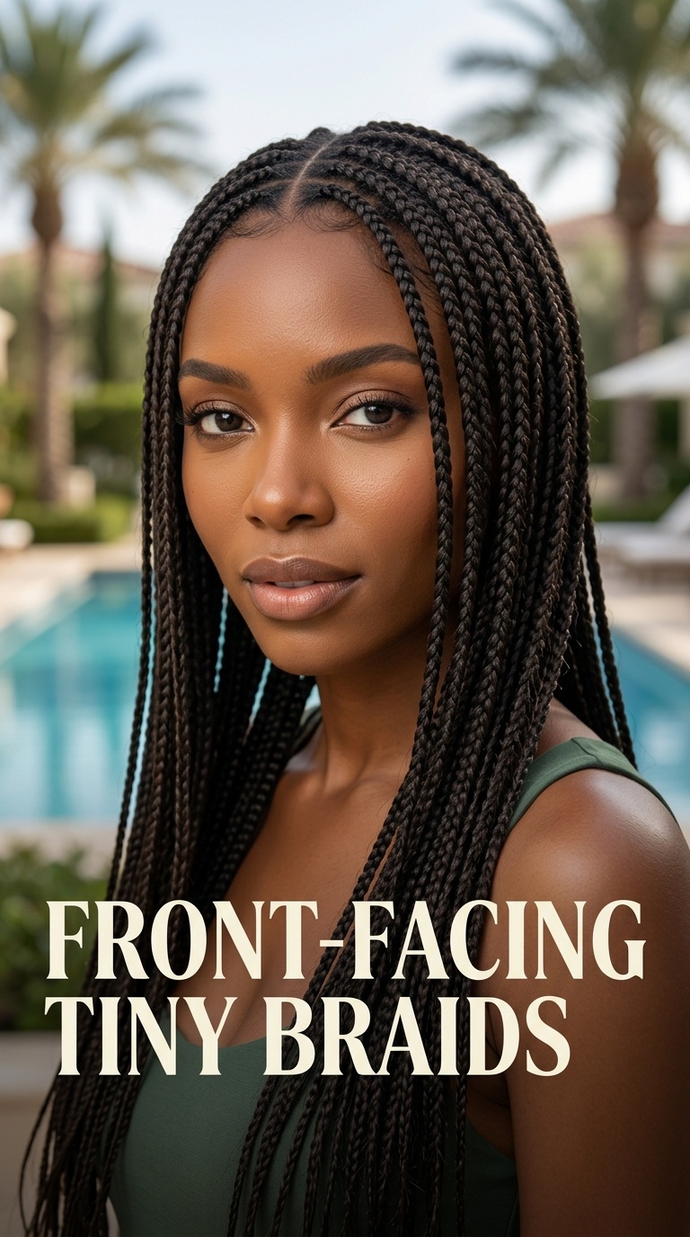 Front-Facing Tiny Braids