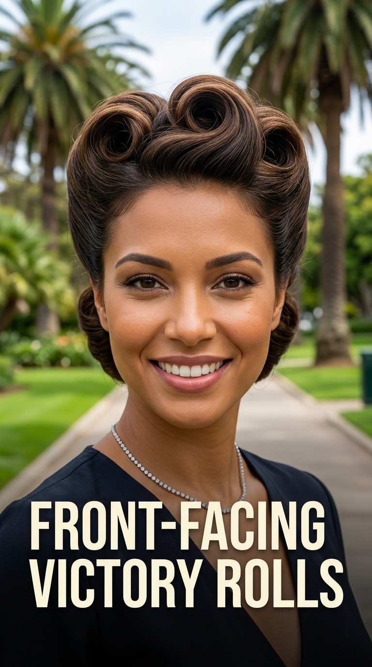 Front-Facing Victory Rolls