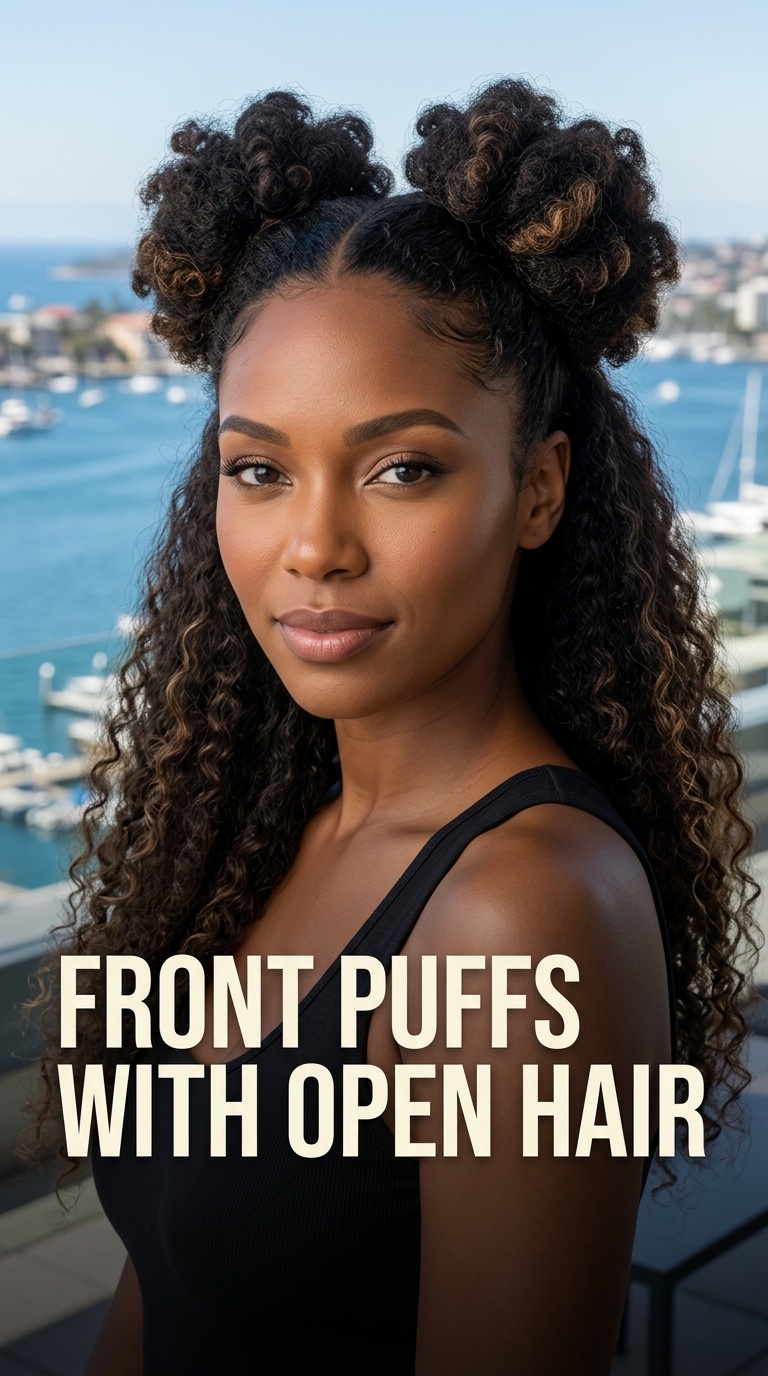 Front Puffs with Open Hair