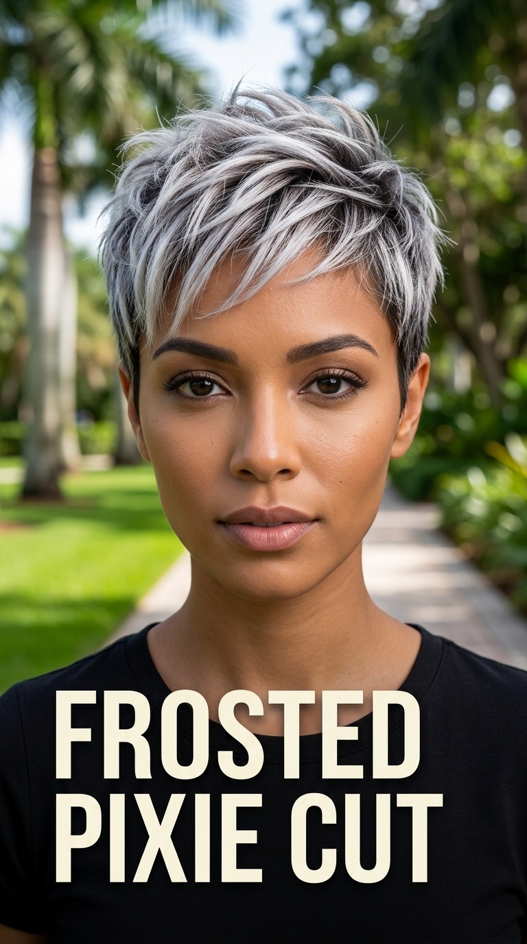 Frosted Pixie Cut