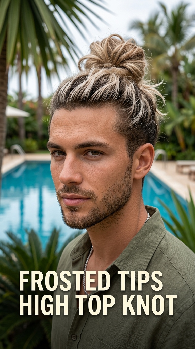 Frosted Tips High Top Knot