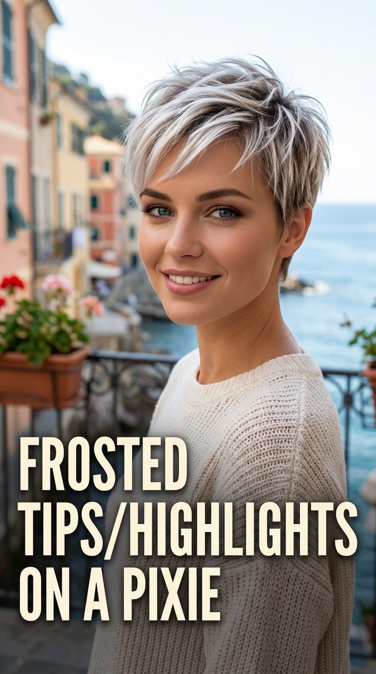 Frosted Tips/Highlights on a Pixie