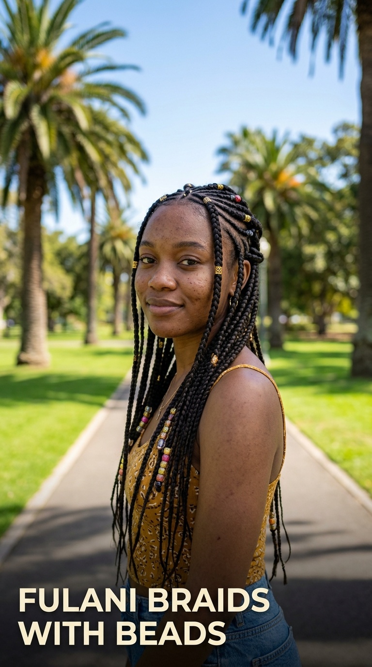 Fulani Braids with Beads