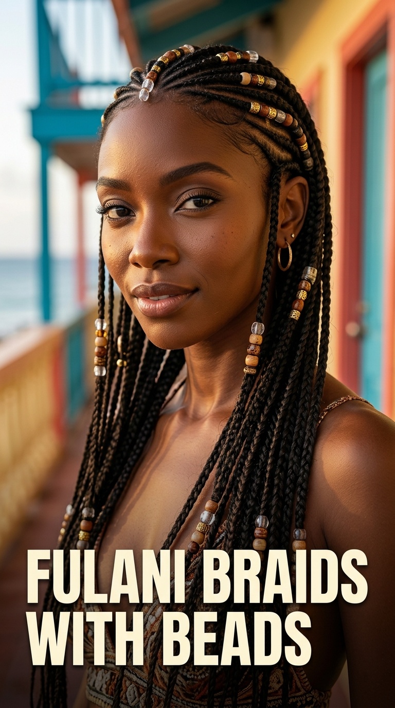 Fulani Braids with Beads