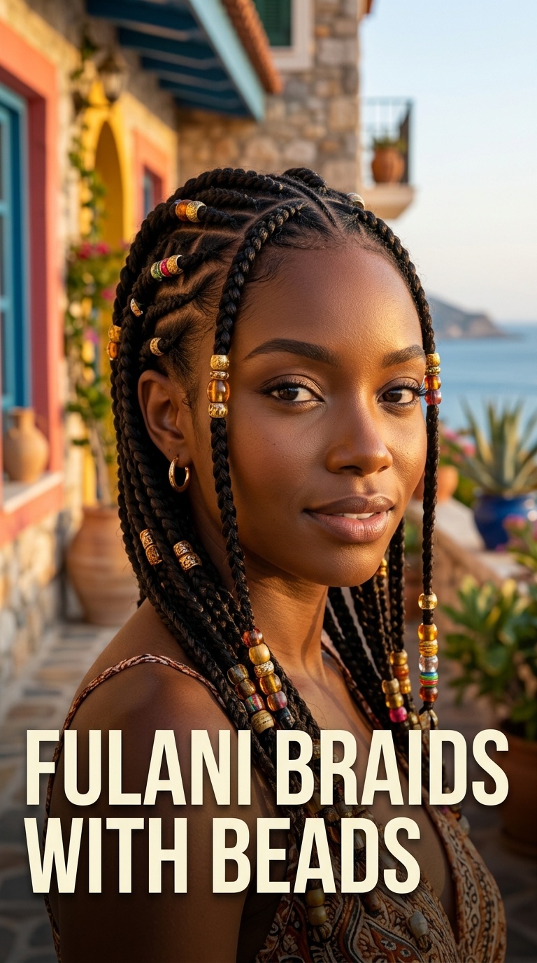 Fulani Braids with Beads