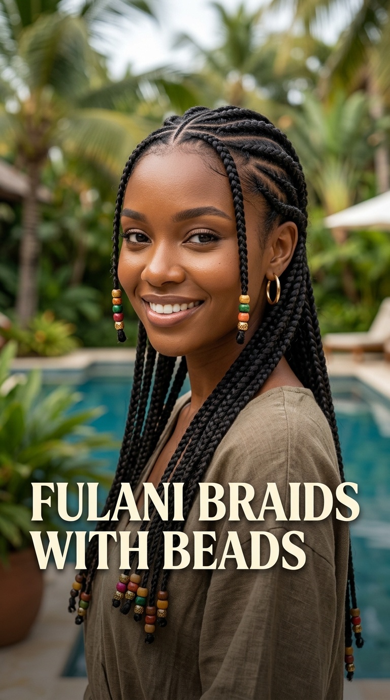 Fulani Braids with Beads