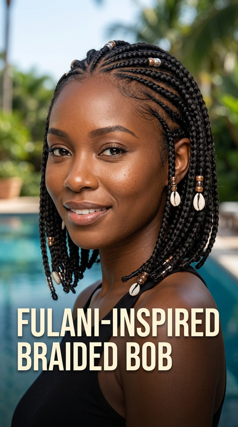 Fulani-Inspired Braided Bob