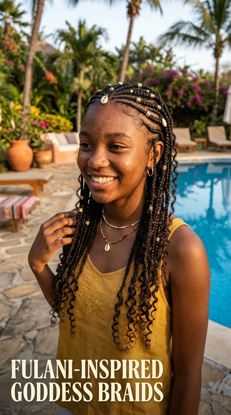 Fulani-Inspired Goddess Braids