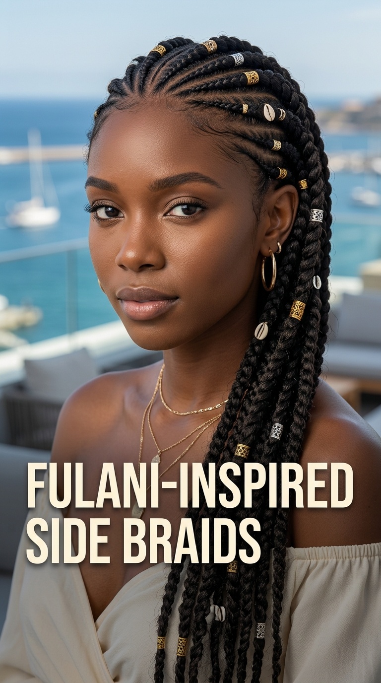 Fulani-Inspired Side Braids