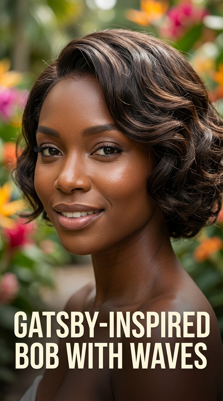 Gatsby-Inspired Bob with Waves