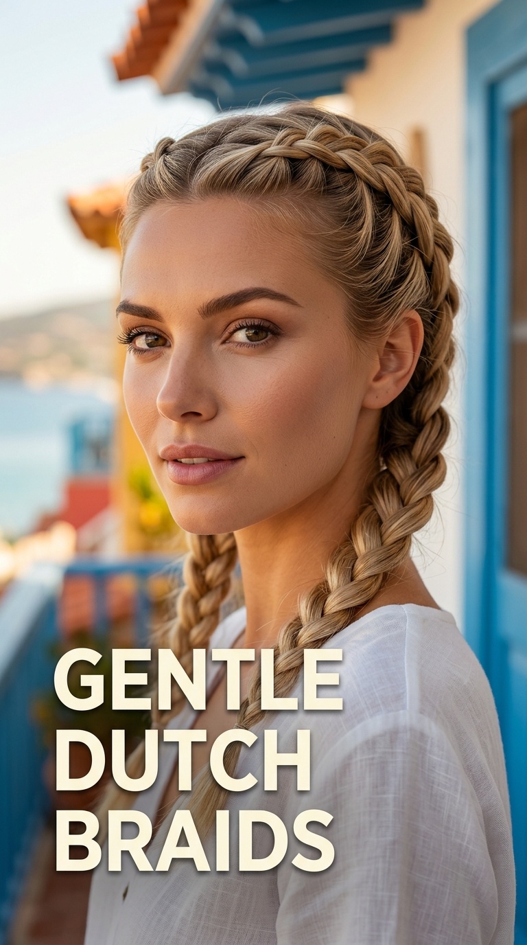 Gentle Dutch Braids
