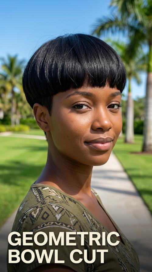 Geometric Bowl Cut