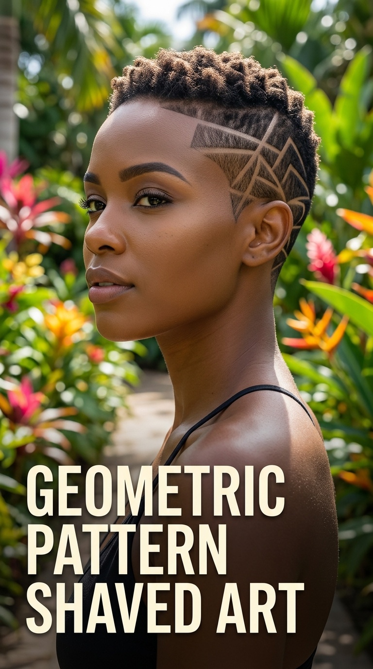 Geometric Pattern Shaved Art