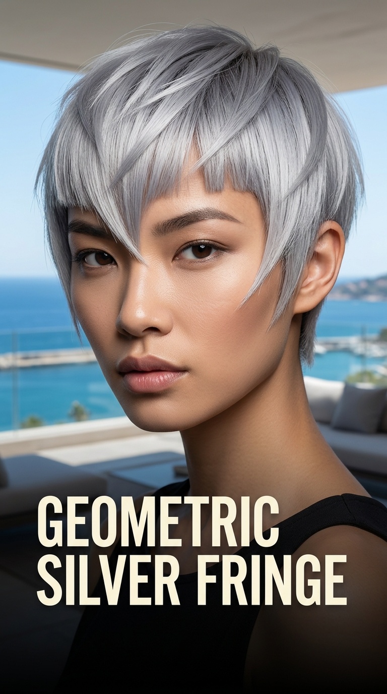 Geometric Silver Fringe