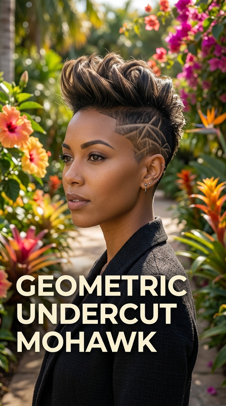 Geometric Undercut Mohawk