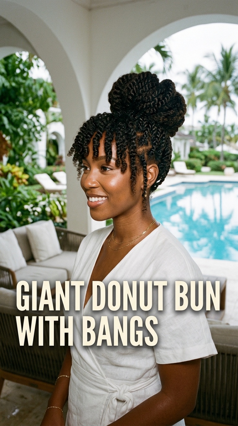 Giant Donut Bun with Bangs