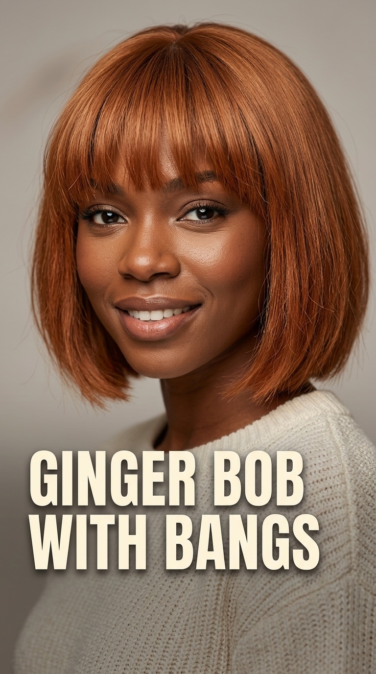 Ginger Bob with Bangs