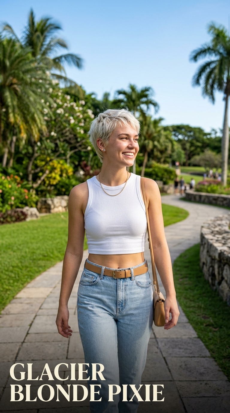 Glacier Blonde Pixie