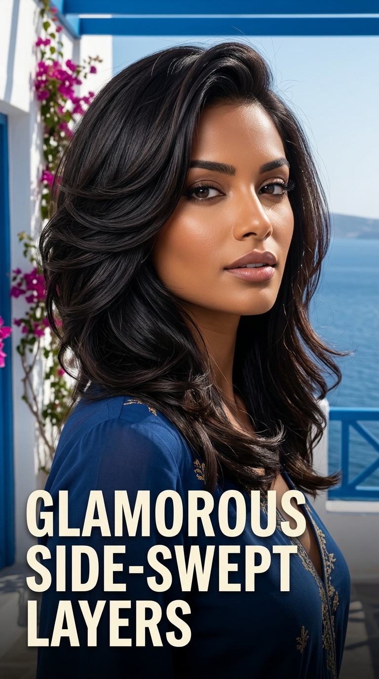 Glamorous Side-Swept Layers