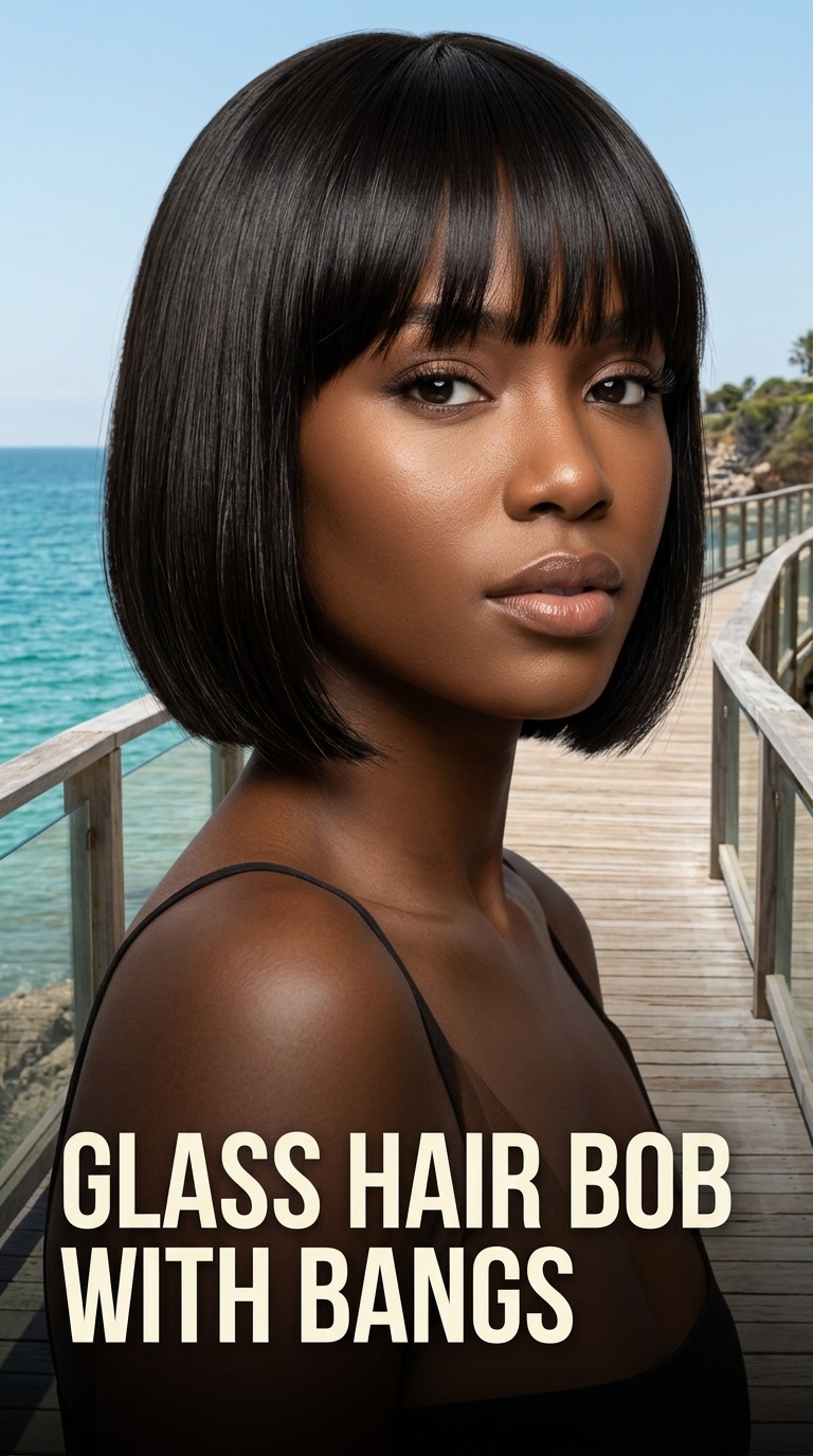Glass Hair Bob with Bangs