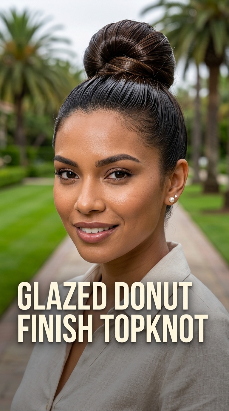 Glazed Donut Finish Topknot