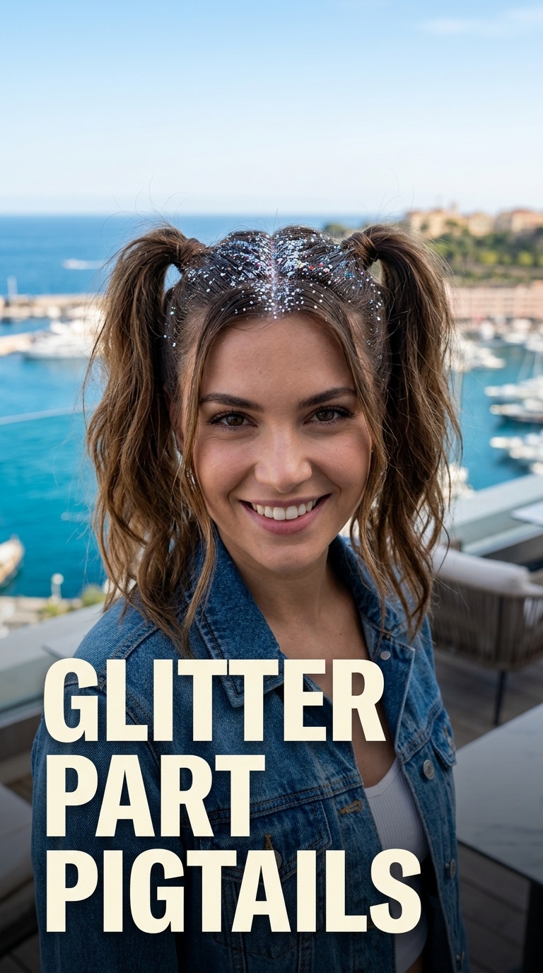 Glitter Part Pigtails