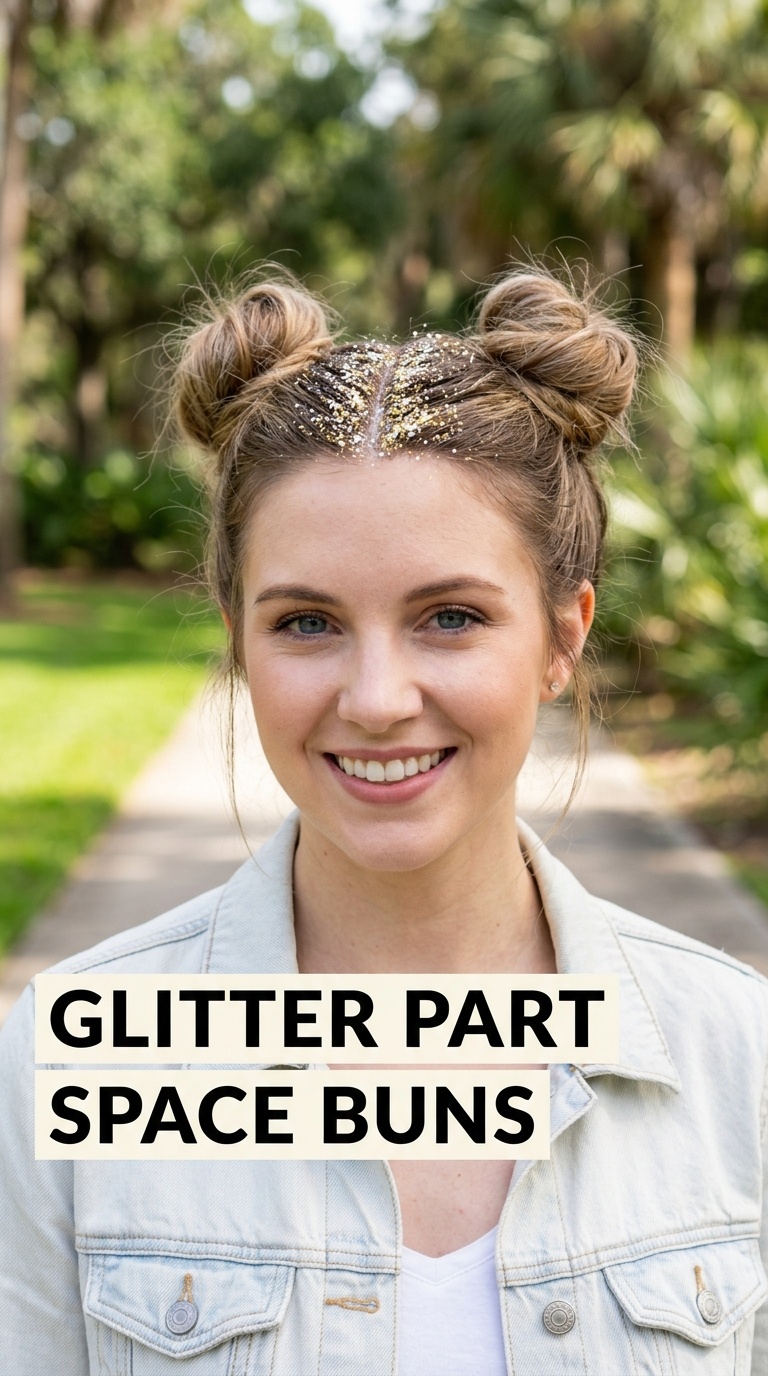 Glitter Part Space Buns