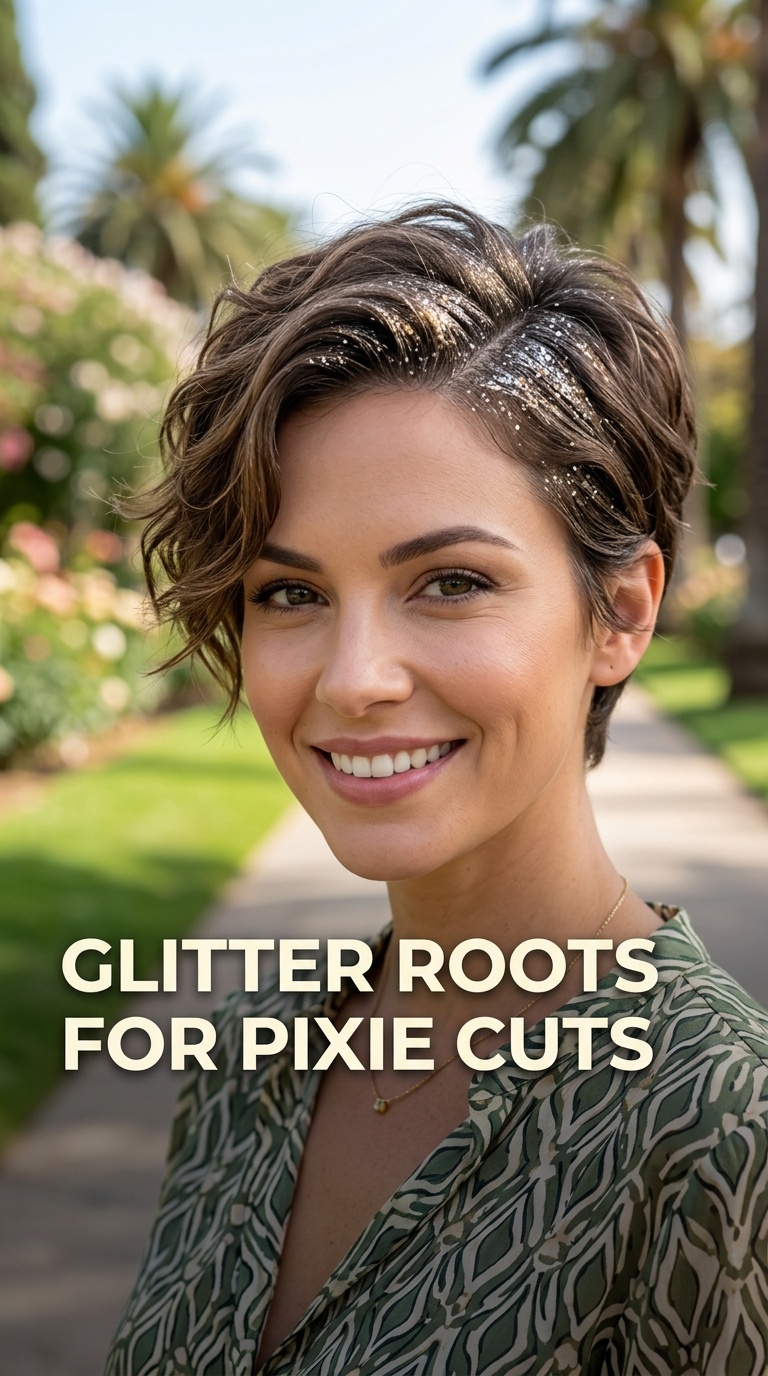 Glitter Roots for Pixie Cuts