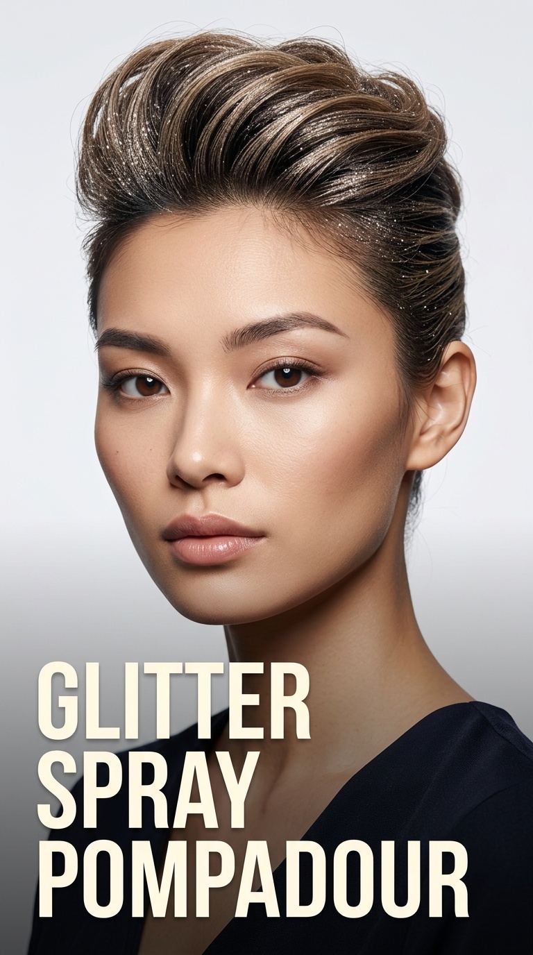 Glitter Spray Pompadour